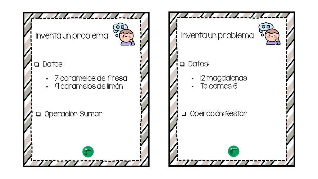 Os hemos preprarado una colección de tarjetas para trabajar los problemas matemáticos de una forma muy original. En esta ocasión, serán los alumnos los que inventen los enunciados de los […]