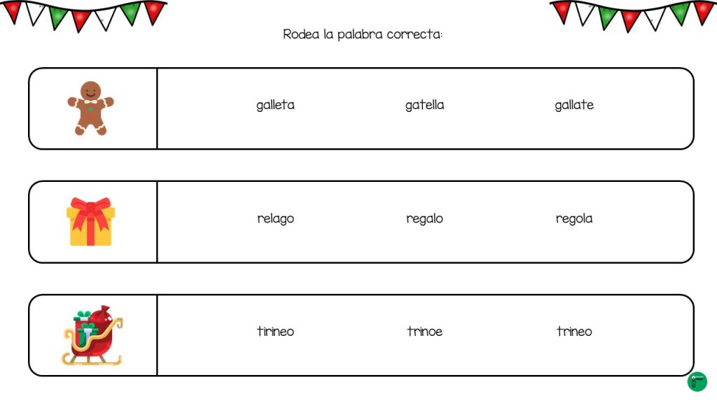 La siguiente actividad está diseñada para trabajar durante la etapa inicial del proceso de aprendizaje de la lectoescritura. En el ejercicio aparece un dibujo acompañado de tres palabras, de las […]
