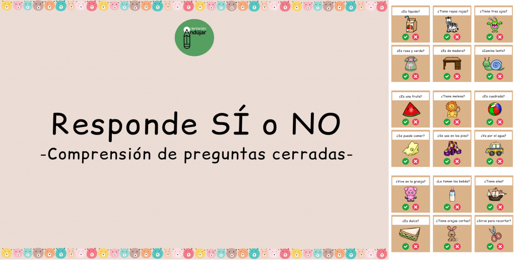 Hoy os hemos preparado estas tarjetas para trabajar la comprensión lectora de preguntas cerradas.  Existen diversos tipos de preguntas cerradas. La pregunta dicotómica es un tipo de pregunta que puede ser […]
