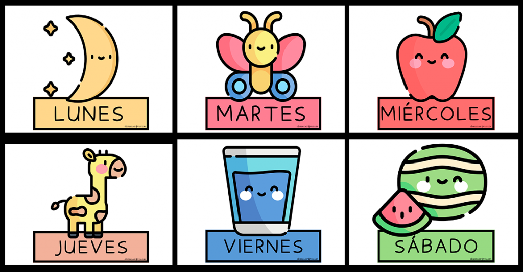 Hoy quería compartir con vosotr@s estas imágenes que estoy utilizando con mis peques para trabajar los días de la semana.Cada día lleva asociado una imagen que empieza por el mismo […]