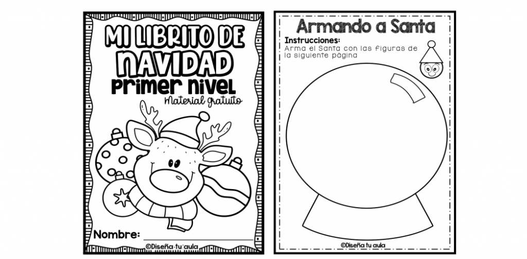 Librito de actividades NOS DIVERTIMOS EN NAVIDAD FUENTE: https://www.facebook.com/disenatuaula
