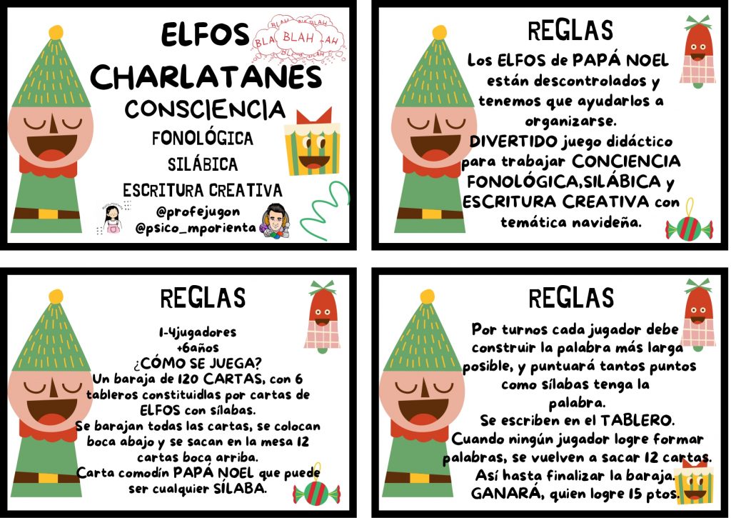 ?⭐SÚPER JUEGO didáctico_ELFOS CHARLATANESCONCIENCIA FONOLÓGICA, SILÁBICA y ESCRITURA HOY os compartimos este bonito juego con temática navideña formado por una baraja de 124 cartas junto a sus tableros de puntos […]
