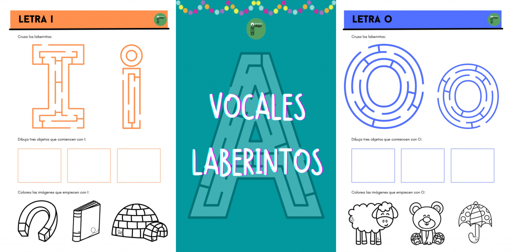 Hoy os compartimos esta divertida propuesta para trabajar con las vocales. En las siguientes fichas los niños deberán: resolver los laberintos con formas de vocales (en mayúscula y minúscula) dibujar […]
