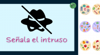 En esta actividad se le presentará al alumno una tarjeta con varias imágenes entre las cuales deberá encontrar al intruso.  El intruso es aquel objeto que no pertenece a esa […]