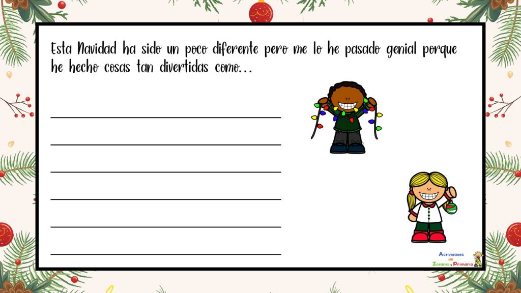 Os propongo una divertida dinámica para realizar los primeros días de clase y que nuestros alumnos pongan en común lo que han hecho durante sus vacaciones de Navidad.