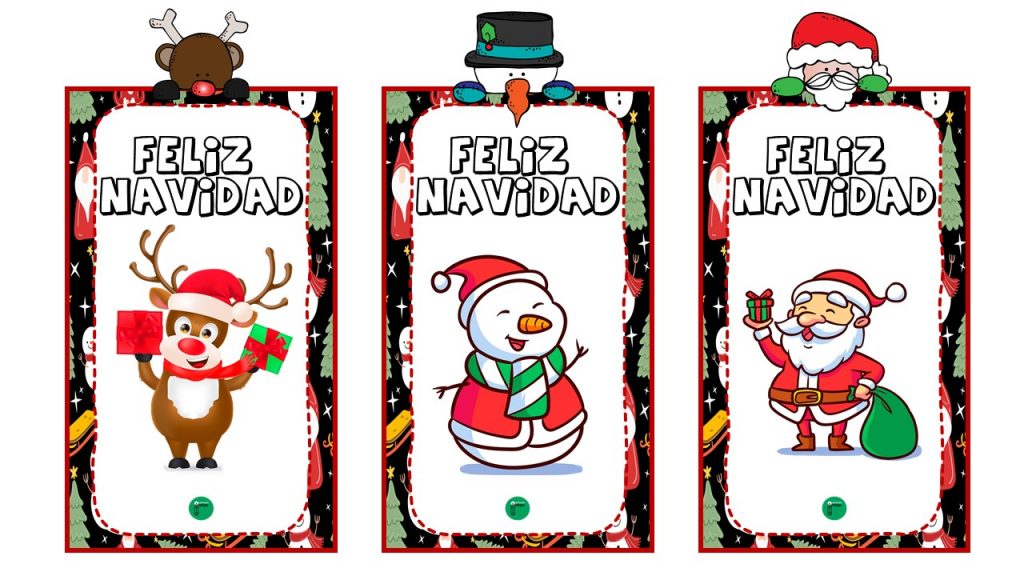 Os he diseñado una bonita colección de marcapáginas con temática navideña, ideal para regalar a vuestros alumnos y de esta original foma motivarles a la lectura durante sus vacaciones.