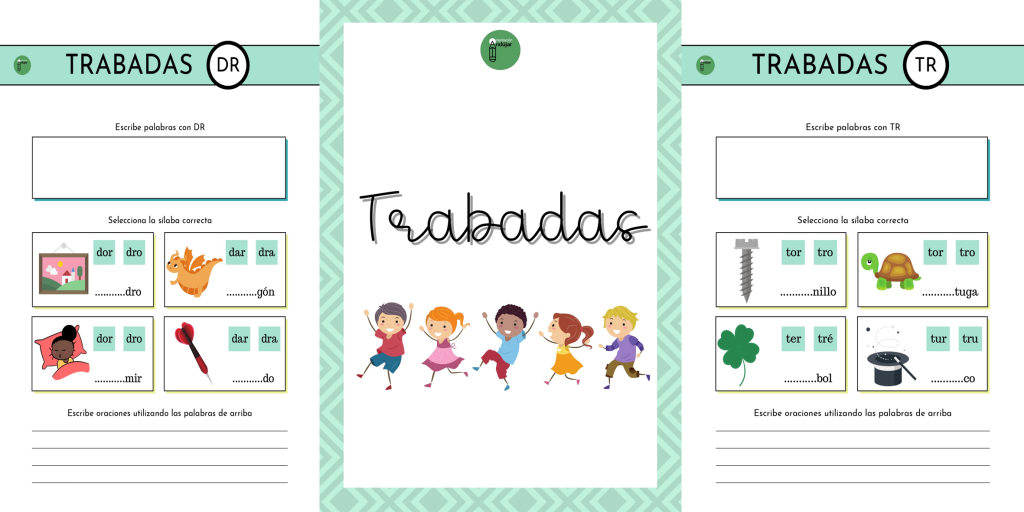 En esta oportunidad os compartimos este pack de fichas para trabajar sílabas trabadas con R. Consiste en varias actividades: Escribir todas las palabras que puedan con el dígrafo correspondiente (pr.br.cr.fr.dr.gr.tr) […]