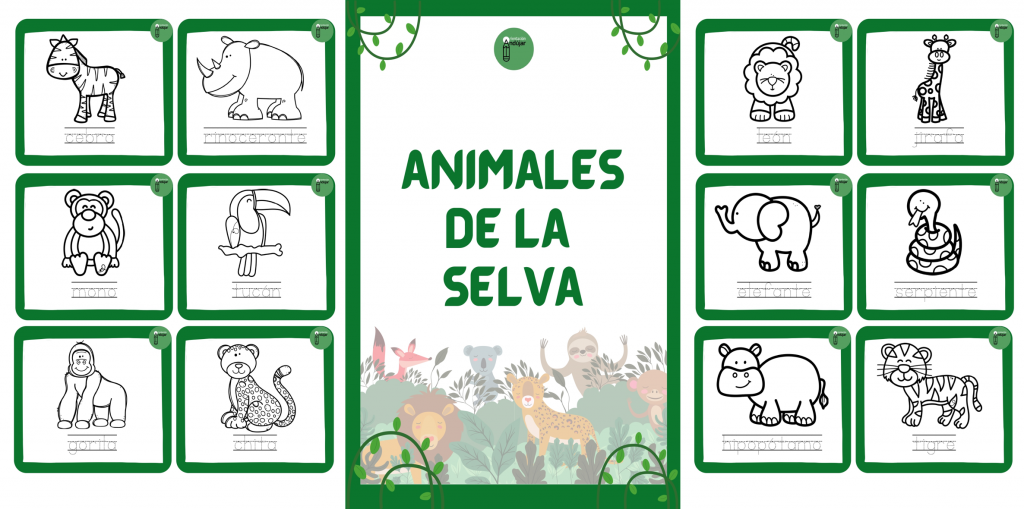 Hoy os compartimos esta bonita actividad de animales de la selva. Los niños deben colorear los animales y trazar sus nombres.  Consiste en 18 tarjetas que puedes unirlas en un […]