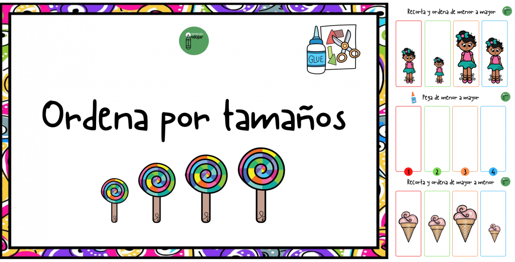 Os compartimos estos recortables para trabajar los tamaños. Este recurso es versátil para trabajarlo de distintas maneras: Podemos tomar sólo dos imágenes y relacionarlas a los conceptos de «pequeño» y […]