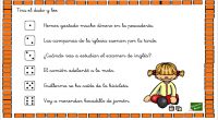 Sencilla actividad para trabajar la lectura, para hacerla un poco diferente y entretenida, tenemos que tirar el dado y según el numero que nos salga, tenemos que leer una oración […]