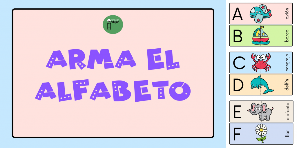 Os compartimos estos geniales puzzles para trabajar el alfabeto.  Contienen dos piezas que se unen por la imagen. El resultado del puzzle completo es la letra, la imagen que contiene […]