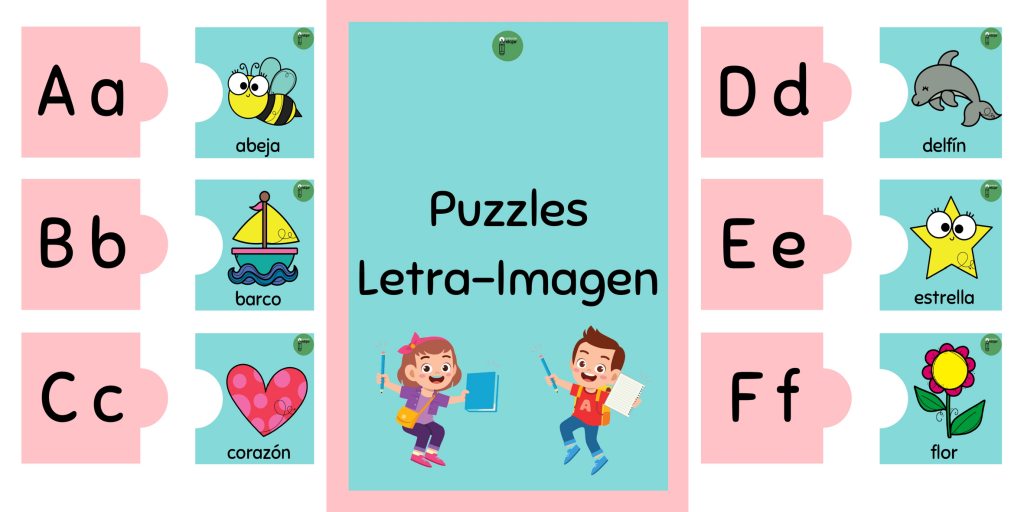 Os hemos preparado estos puzzles molones para trabajar letra-imagen. Los niños deben unir la imagen con la inicial de su nombre.  Trabajamos percepción visual, atención, el abecedario, vocabulario, conciencia fonológica […]