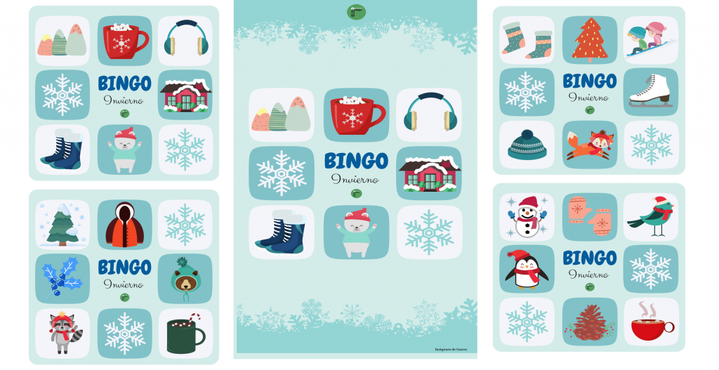Os compartimos este divertido bingo de invierno. Consiste en 6 tableros y 36 fichas con dibujos distintos, todos relacionados con esta estación. El objetivo del juego es marcar las imágenes […]