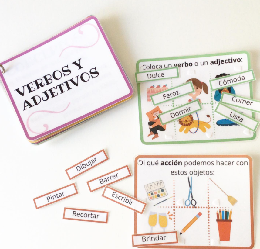 Dossier de actividades en castellano y catalán: Adjetivos y verbos DESCARGA EL MATERIAL EN PDF VERBOS Y ADJETIVOS DESCARGA EL MATERIAL EN CATALÁN EN PDF   VERBS I ADJECTIUS AUTORÍA: @MESTRACRIS