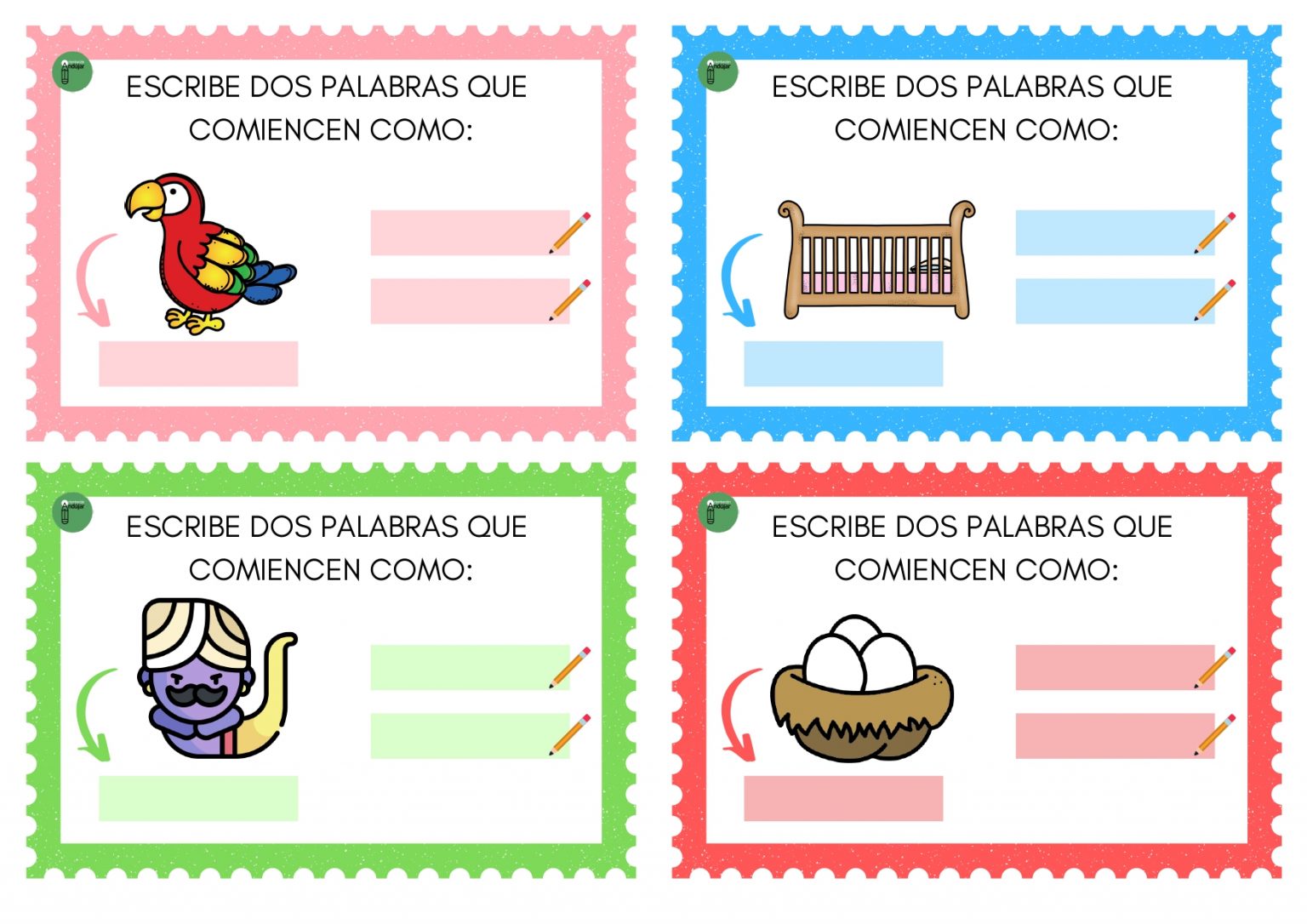 Bonitos ejercicios de conciencia silábica - Orientacion Andujar