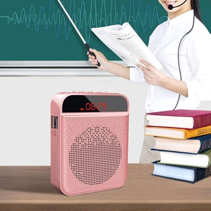 Amplificador de voz Bluetooth de 20 W, micrófono inalámbrico para  profesores, amplificador de voz impermeable portátil para enseñanza, habla,  aula