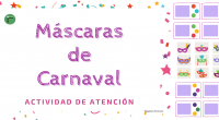 Hoy trabajaremos la atención con esta colorida actividad de Carnaval. La propuesta consiste en observar los tres colores que nos indica cada tarjeta y buscar la máscara que los presenta. […]