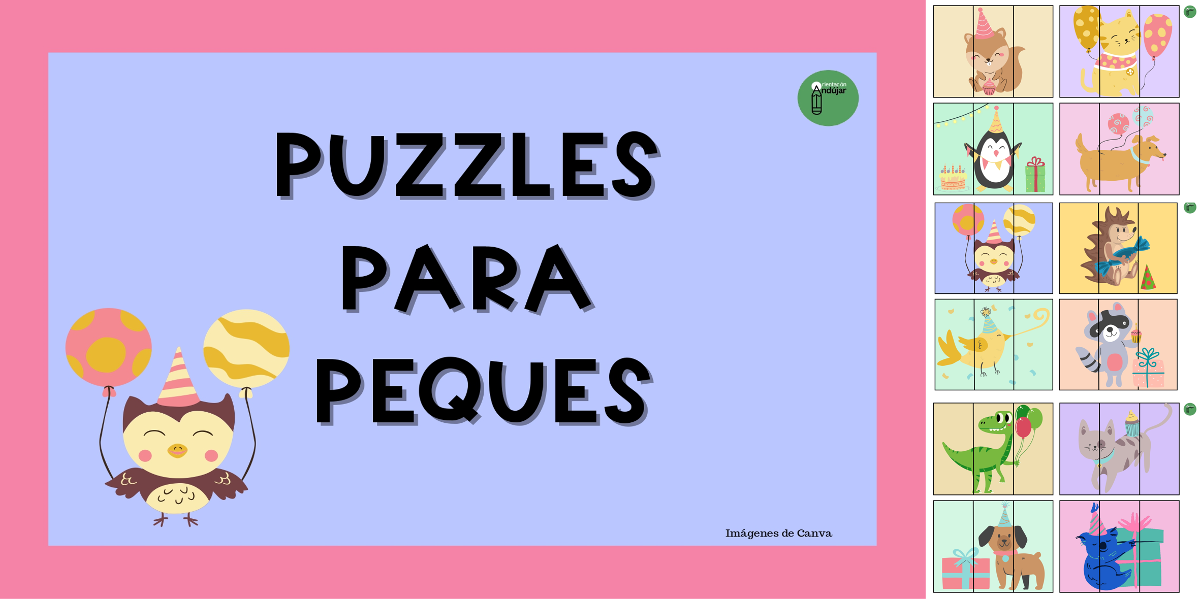 Divertidos puzzles para peques - Orientacion Andujar