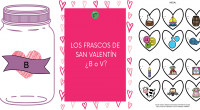 Trabajaremos ortografía de B y V con motivos de San Valentín. Los niños deben ubicar las tarjetas de corazones en el frasco correspondiente según lleve B o V.  El material […]