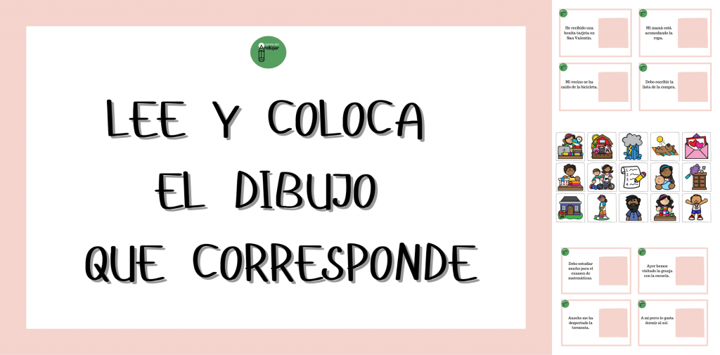 Os compartimos estas magníficas tarjetas de comprensión lectora de frases. La propuesta consiste en que los alumnos lean la oración y busquen la imagen adecuada para cada una.  Trabajamos lectura, […]