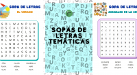 Hoy trabajaremos atención, lectoescritura y vocabulario con estos divertidas sopas de letras temáticas. Cada sopa tiene un listado de palabras para buscar referidos a un tema en particular: Halloween, el […]