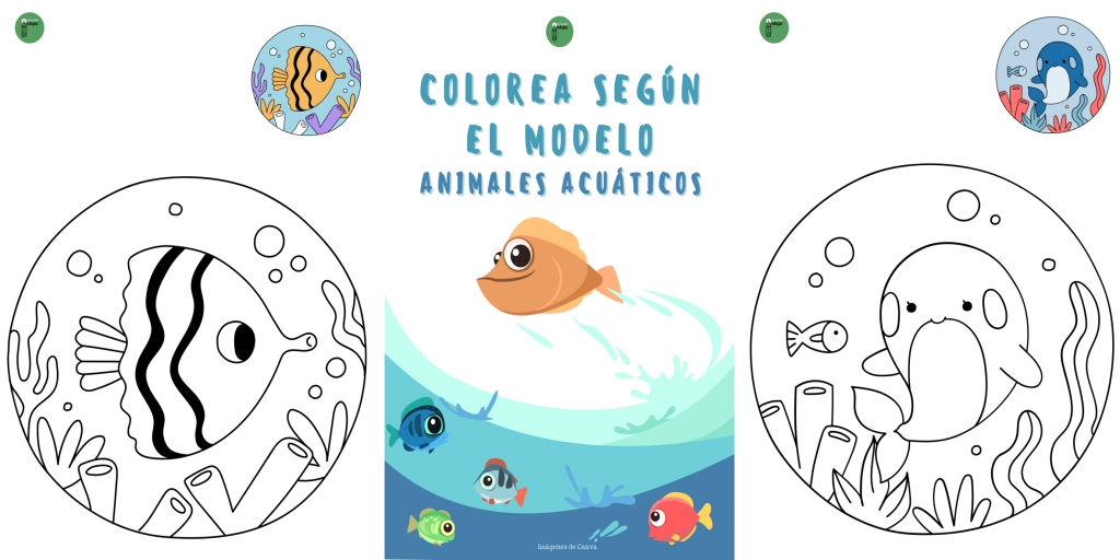 Os compartimos este bonito libro para colorear animales acuáticos. La consigna: pintar según el modelo indicado en el extremo superior derecho.  Un recurso para trabajar vocabulario, colores y atención. DESCARGAR […]