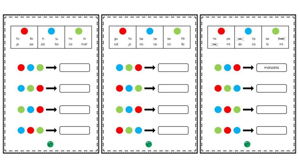 Esta actividad nos permite trabajar la lectoescritura al mismo tiempo que ejercitamos la atención y la conciencia silábica. El objetivo del ejercicio es que el alumno forme palabras trisílabas siguiendo […]