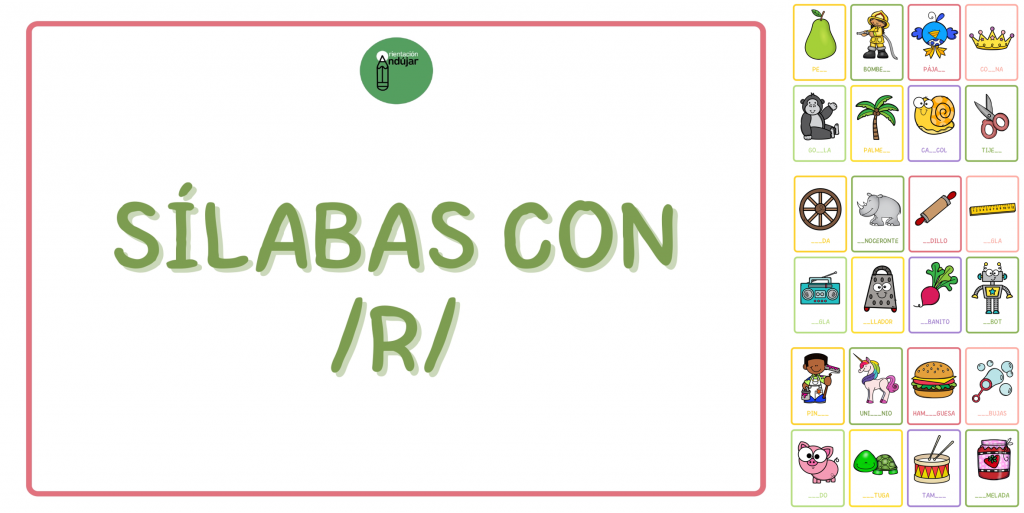 Trabajamos las distintas sílabas con el fonema/grafema R con estas coloridas tarjetas.  Los niños deben completar la sílaba faltante de la palabra. Puede ser una sílaba directa, inversa, mixta o […]