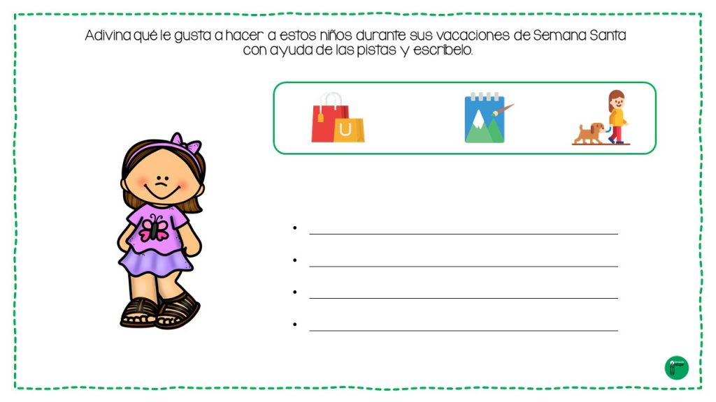 A continuación, os presento una divertida actividad para que nuestros alumnso trabajen la expresión escrita y la escritura creativa. El objetivo del ejercicio es que los alumnos averiguen que le […]