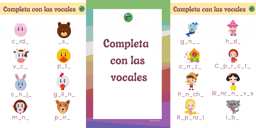 ¡Repasamos las vocales con estas coloridas fichas! Trabajamos vocabulario de distintas categorías al mismo tiempo que desciframos y completamos con las vocales que faltan.  Cada palabra incluye su imagen como […]