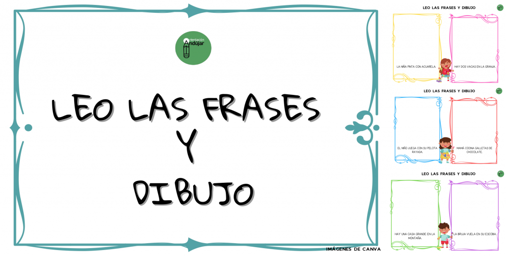 Os hemos preparado estas geniales tarjetas para trabajar comprensión de frases.  Los niños deben leer o escuchar la frase y dibujar lo indicado en el recuadro.  Reforzamos atención, comprensión lectora, […]
