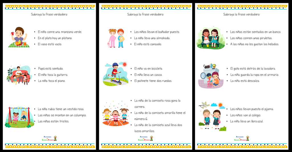 El objetivo de la siguiente actividad es trabajar la comprensión lectora de frases cortas relacionada con un dibujo. La comprensión lectora a es la capacidad de entender lo que se […]