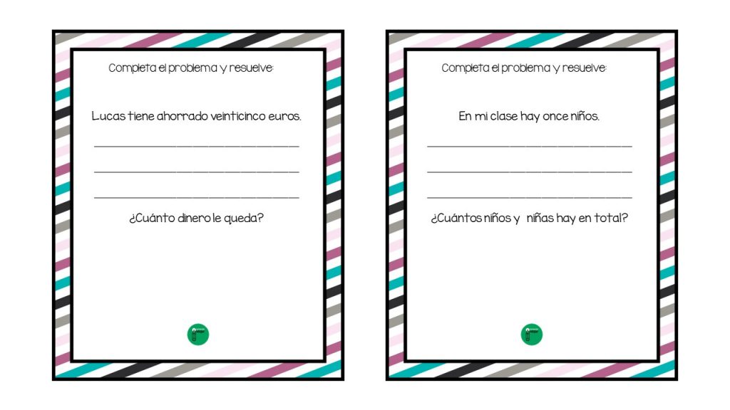 Os hemos preparado una serie de enunciados a partir de los cuales nuestros alumnos deben de inventar sus propios problemas, una vez completado el enunciado deberán resolver su propio problema. […]