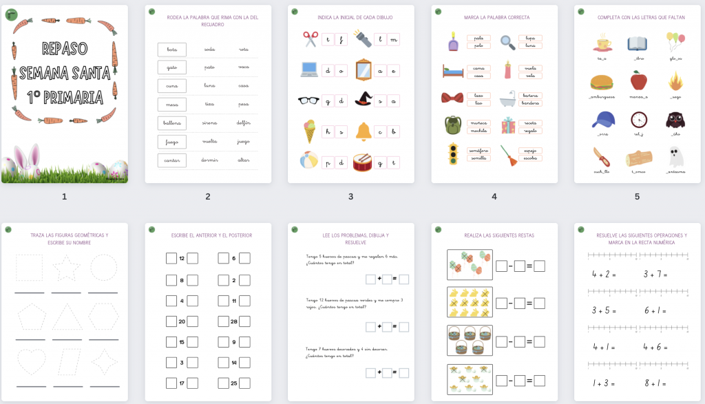 1º PRIMARIA Original cuaderno para repasar en vaciones primavera DESCARGA EL CUADERNO EN PDF Repaso Semana Santa Primer grado ANTERIORMENTE PUBLICADO DESCARGA EL CUADERNO EN PDF Repaso VACACIONES PRIMAVERA Infantil