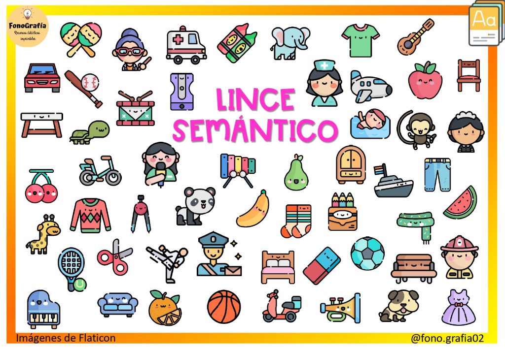 Se trata de un lince semántico?. Los niños deberán buscar imágenes correspondientes a distintas categorías semánticas y completar los listados.  Incluye ruletas de adivinanzas para seleccionar la respuesta correcta entre […]