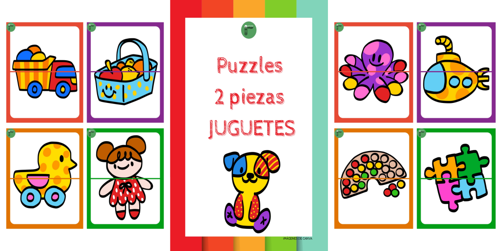 Hoy os compartimos estos coloridos puzzles. Los niños deben unir las dos mitades formando diversas imágenes de juguetes. Con los puzzles beneficiamos la atención, concentración, discriminación visual y motricidad fina.  […]
