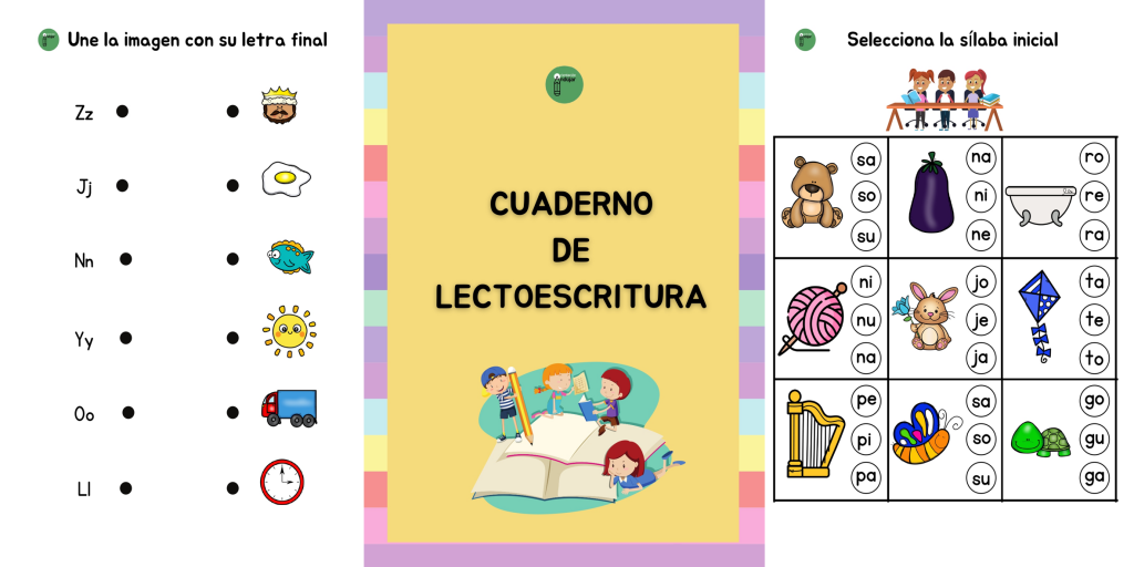 Trabajamos lectoescritura con este genial cuaderno de lectoescritura.  En él encontrarás actividades variadas: Mayúsculas y minúsculas Orden alfabético Selecciona fonema inicial o final Selecciona sílaba inicial Completa con las letras […]