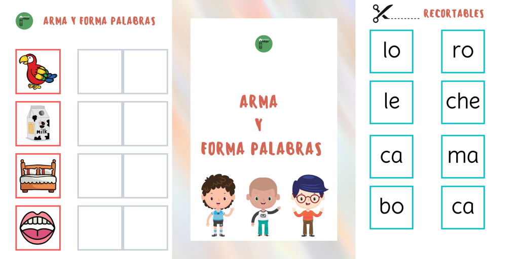 Trabajamos conciencia silábica y lectoescritura con este súper recurso.  La propuesta consiste en ofrecer al niño las sílabas mezcladas para que pueda ordenarlas y formar las cuatro palabras de cada […]