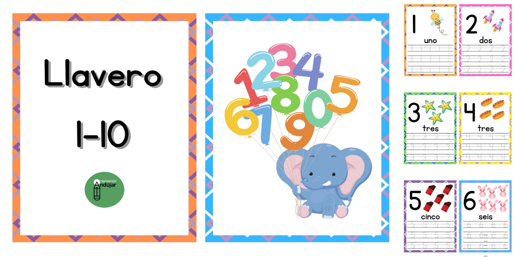 Hoy repasaremos los números del 1 al 10 con este precioso llavero. En cada lámina, los niños podrán repasar los trazos de cada número y contar sus cantidades. Se puede […]