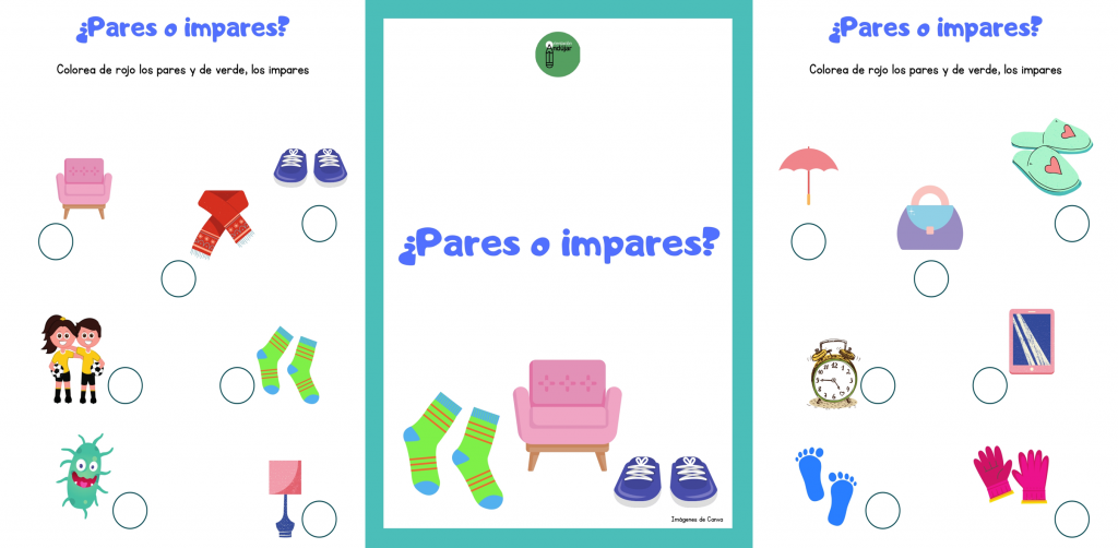Os compartimos estas fichas para realizar un pequeño acercamiento hacia los conceptos de PAR e IMPAR. En cada ficha, los niños deben colorear de distintos colores las imágenes según sean […]