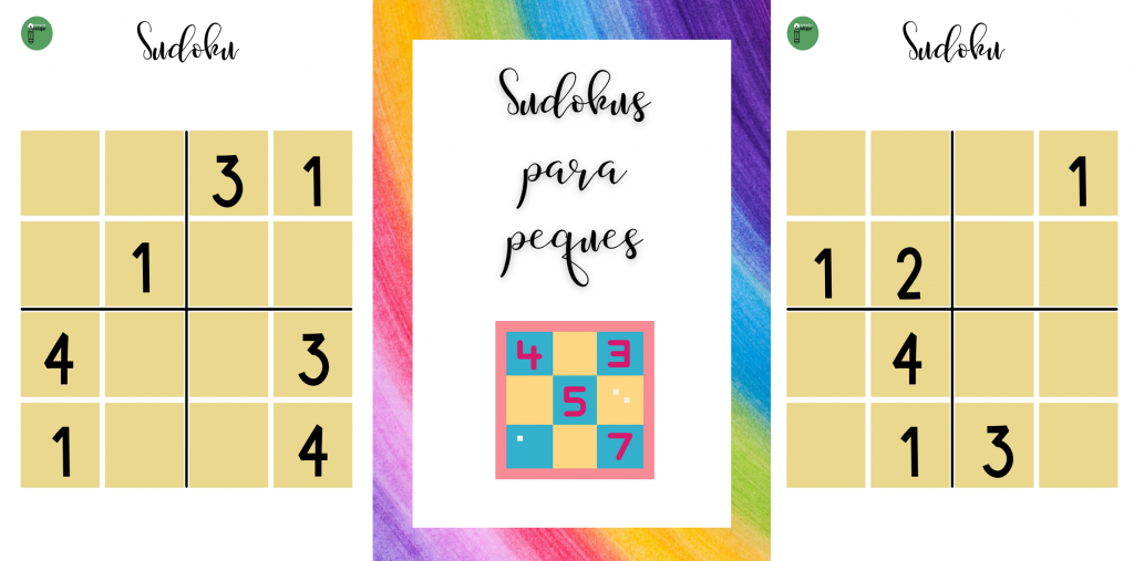 Os traemos este pack de sudokus para los más peques.  El objetivo de este juego es completar una cuadrícula 4 x4 celdas dividida en subcuadrículas de 4 x 4 con los números […]