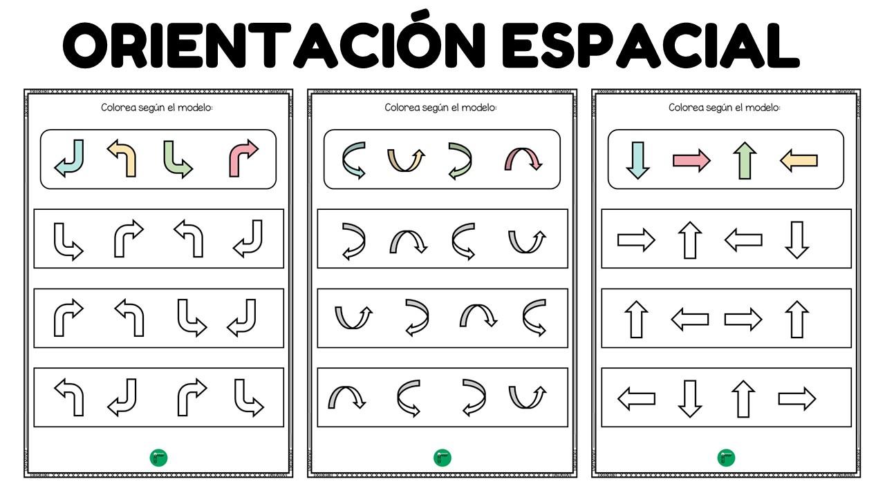 Fichas para trabajar la orientación espacial Fichas para trabajar la orientación espacial