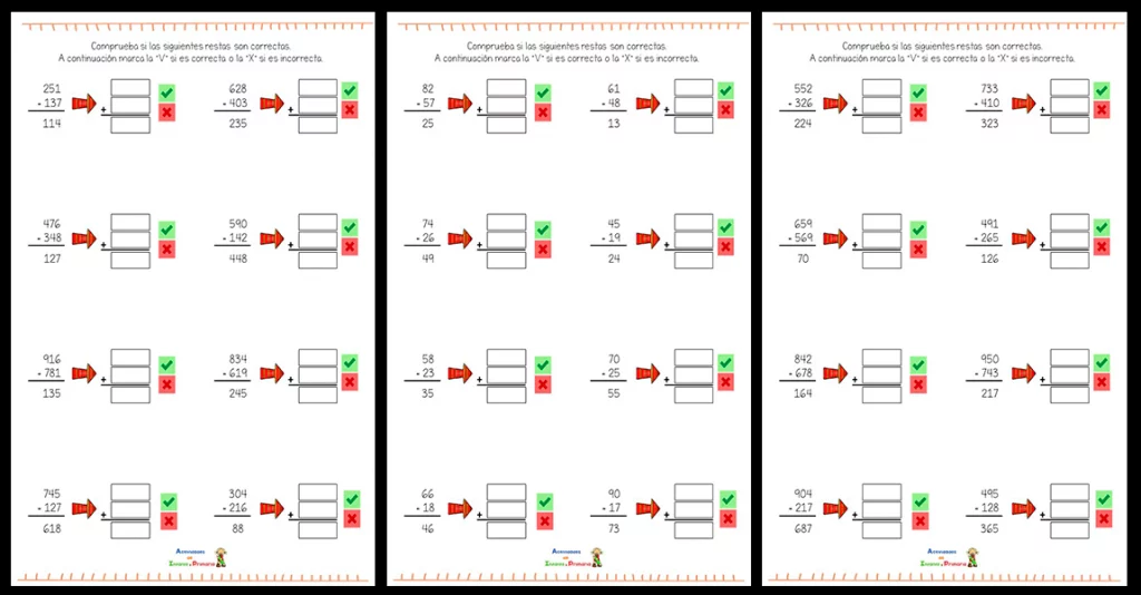 A continuación os propongo un ejercicio matemático para ejercitar las restas. El objetivo de la actividad es comprobar si la resta es correcta  o no, para ello, tendrán que realizar […]