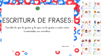 En esta oportunidad trabajaremos la escritura de frases.  Los niños deberán observar los gráficos y redactar dos oraciones teniendo en cuenta lo que le gusta y lo que no a […]