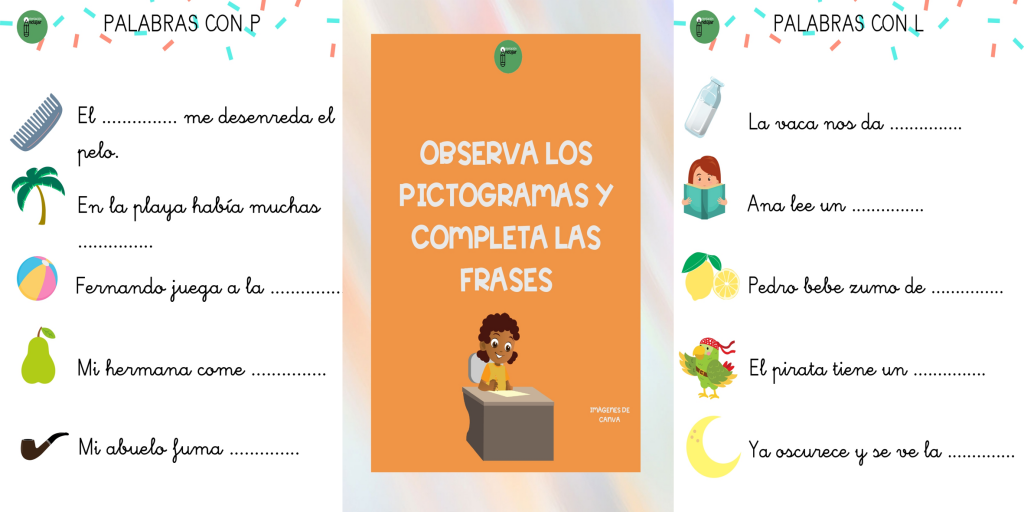 En esta ocasión os compartimos este material para la lectura de frases.  El niño debe leer la oración y completarla con el nombre del pictograma.  La particularidad es que cada […]