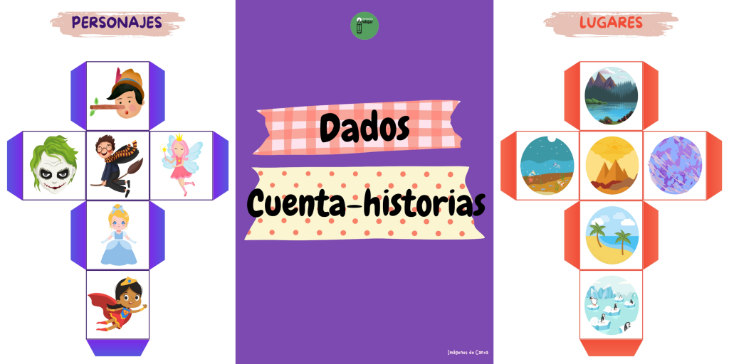 Os compartimos una nueva colección de dados cuenta-historias.  Cuatro dados con seis opciones de personajes, lugares, objetos y transportes para crear las más fantásticas historias y trabajar expresión oral y […]