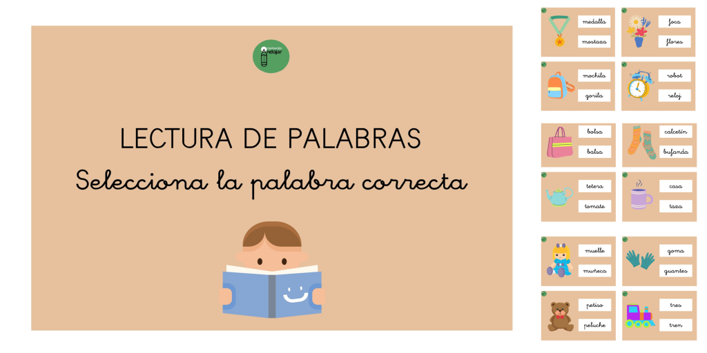 Os compartimos estas magníficas tarjetas para trabajar la lectura de palabras.  Los niños deben seleccionar el nombre correcto de la imagen entre dos opciones. Esas dos opciones de escriben de […]
