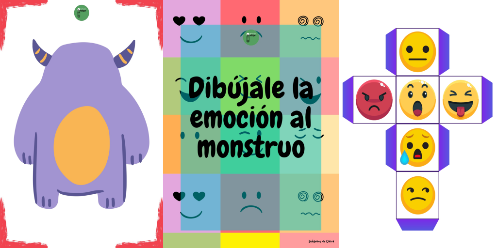 Hoy os compartimos este genial recurso para trabajar educación emocional.  Contiene cuatro monstruos y dos dados con distintos emojis.  Los niños deben dibujarle al monstruo que hayan elegido la emoción […]