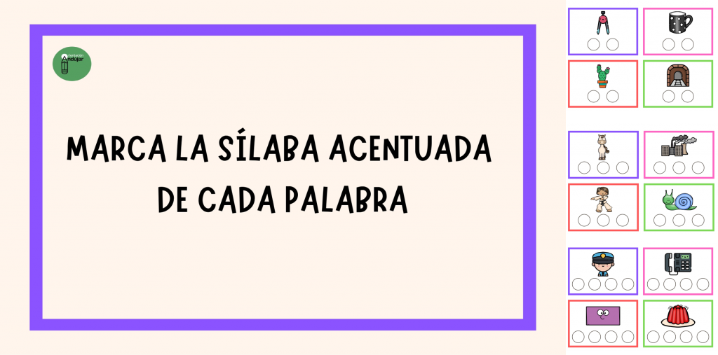 En esta oportunidad os traemos estas bonitas tarjetas para trabajar acentuación. En cada una, los nombres de las imágenes están divididos en sílabas y los niños deben remarcar la acentuada. […]