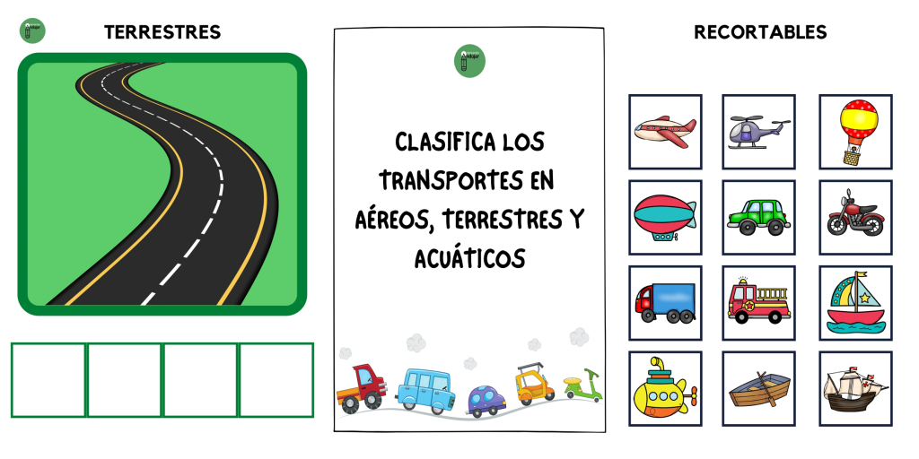 Os traemos este material chulo manipulativo para trabajar vocabulario y clasificación. Los niños deben recortar y pegar los medios de transportes y clasificarlos según sean aéreos, terrestres o acuáticos.  DESCARGAR […]